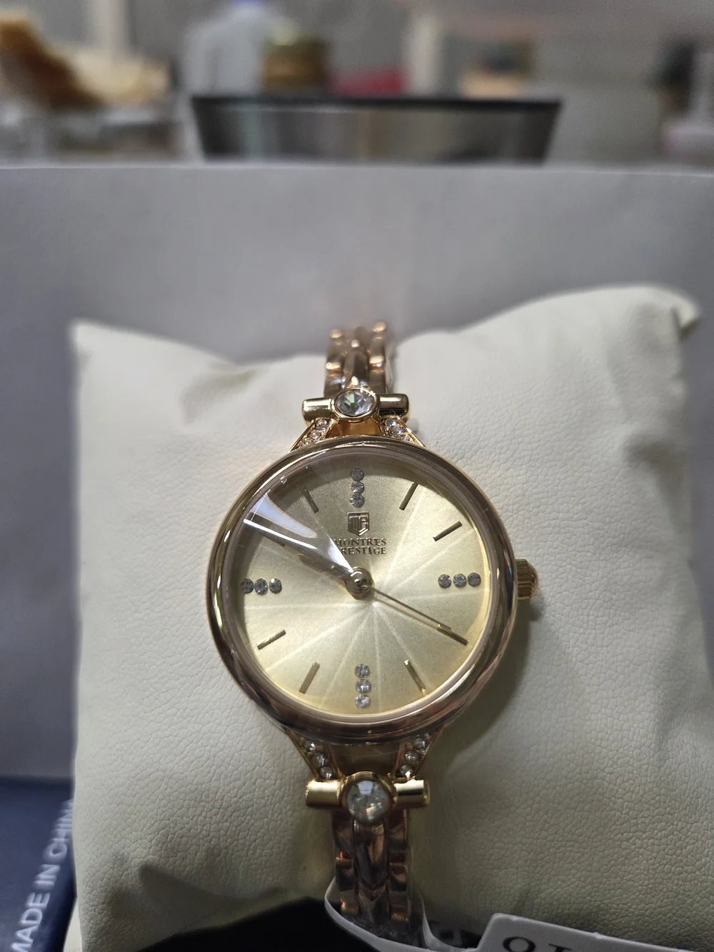 MONTRES PRESTIGE X INVICTA Women's Rose Gold Bracelet Watch CRYSTAL ACCENTS